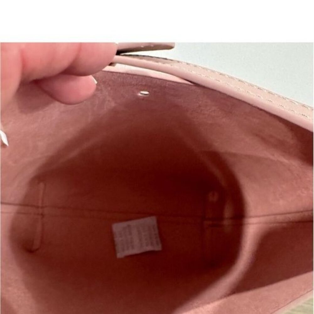 Anthropologie Samara Pink Peony Vegan Leather Medium Shoulder Crossbody Bag - Picture 11 of 12